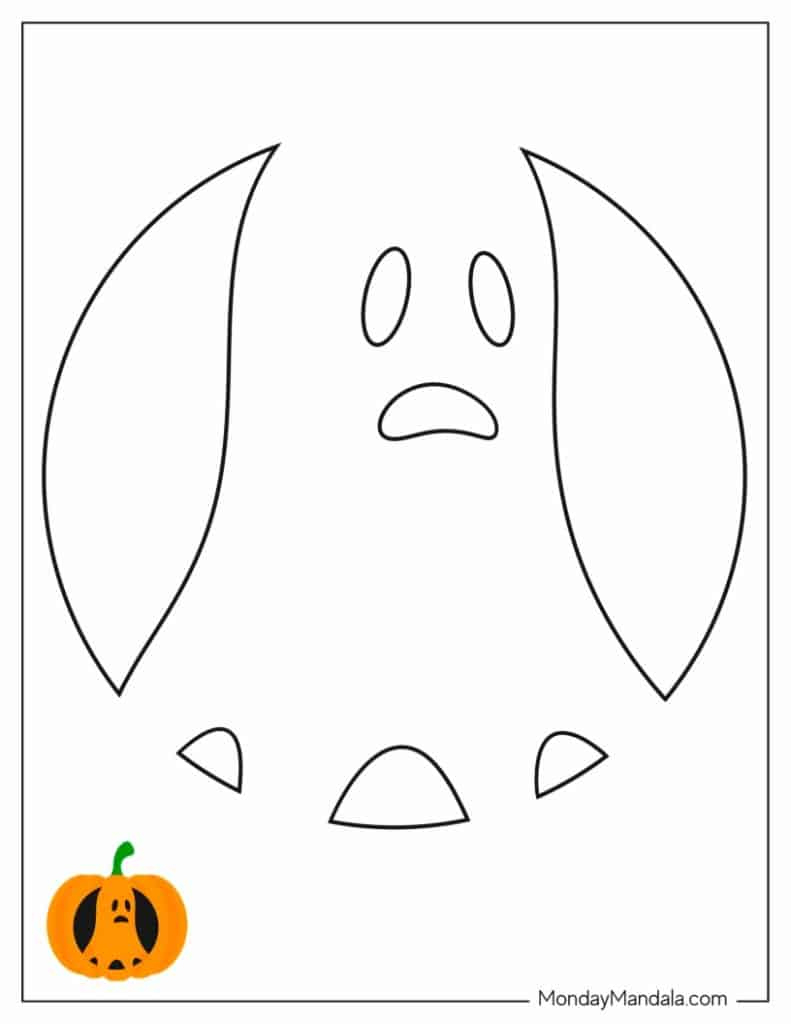 100 Pumpkin Carving Stencils (Free Pdf Printables) in Free Printable Ghost Pumpkin Stencil