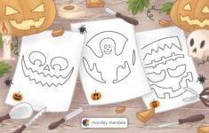 100 Pumpkin Carving Stencils (Free Pdf Printables) inside Printable Ghost Pumpkin Carving Patterns