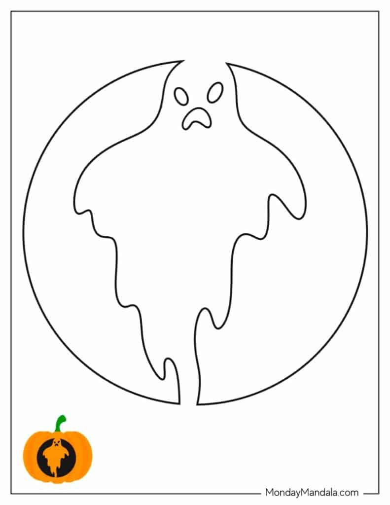 100 Pumpkin Carving Stencils (Free Pdf Printables) throughout Printable Ghost Pumpkin Carving