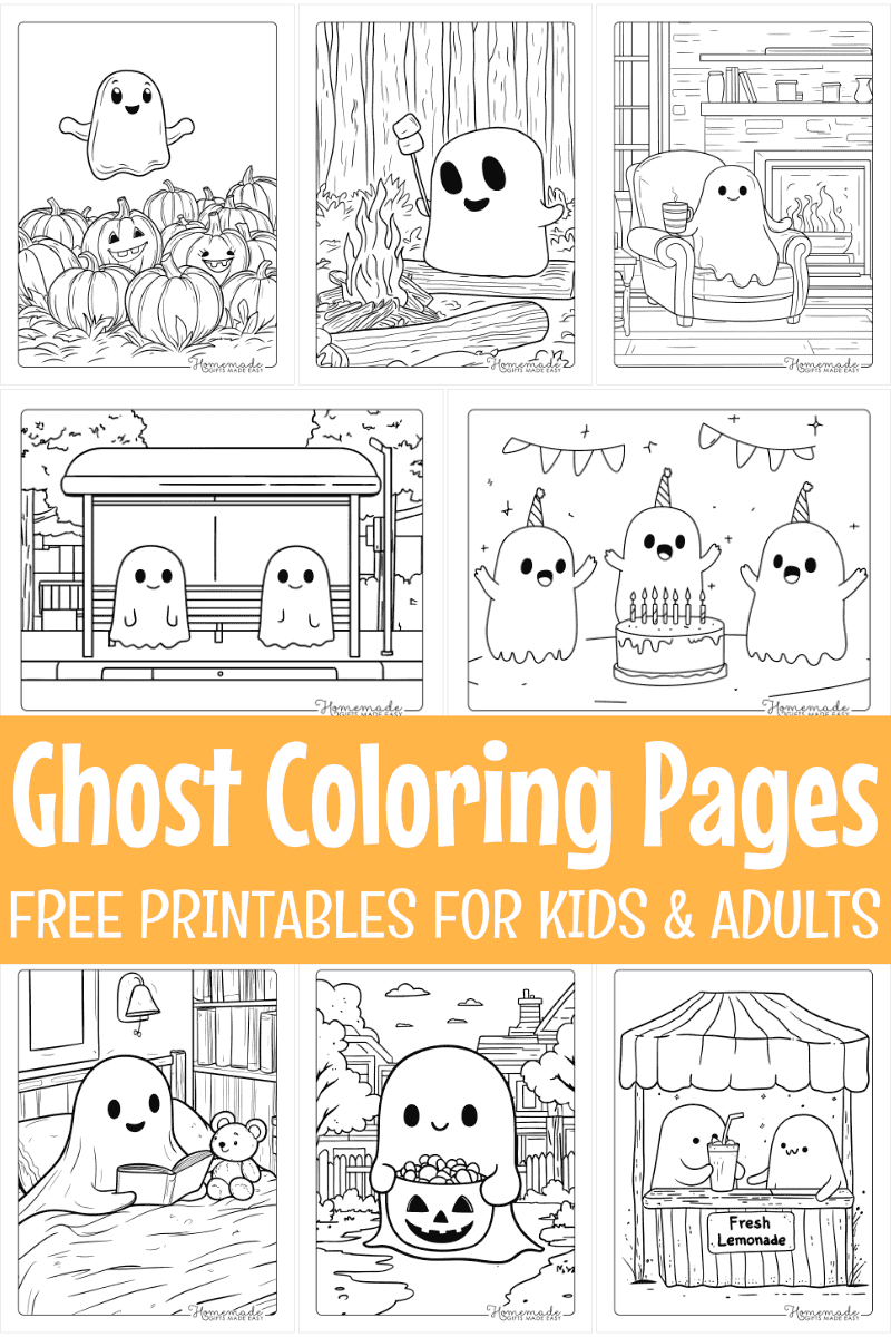 20+ Free Ghost Coloring Pages For Kids (Pdf Printables) for Ghost Coloring Page Free Printable