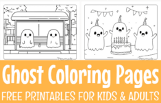 20+ Free Ghost Coloring Pages For Kids (Pdf Printables) for Halloween Ghost Coloring Pages Printables