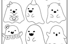 20 Free Halloween Coloring Pages For Adults, Printables, Cute with regard to Halloween Ghost Coloring Pages Printables
