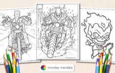 20 Ghost Rider Coloring Pages (Free Pdf Printables) within Free Printable Ghost Rider Coloring Pages