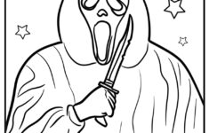 20 New Scream Coloring Pages (100% Free To Print) in Ghost Face Printable Coloring Pages