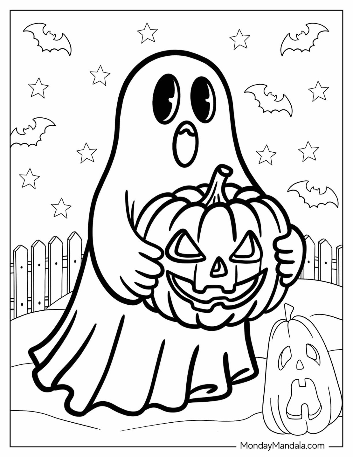 30 Ghost Coloring Pages (Free Pdf Printables) pertaining to Printable Ghost Eyes Coloring Pages