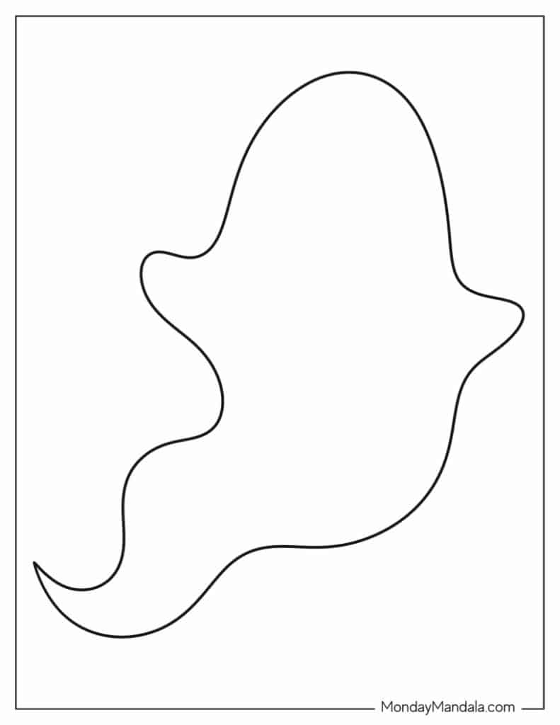 48 Ghost Templates (Free Pdf Printables) for Ghost Stencil Printable For Crafts