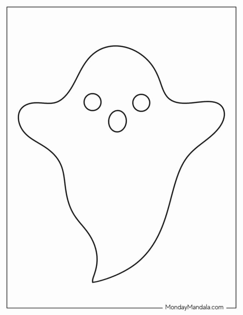 48 Ghost Templates (Free Pdf Printables) pertaining to Free Printable Ghost Eyes and Mouth Template Pdf