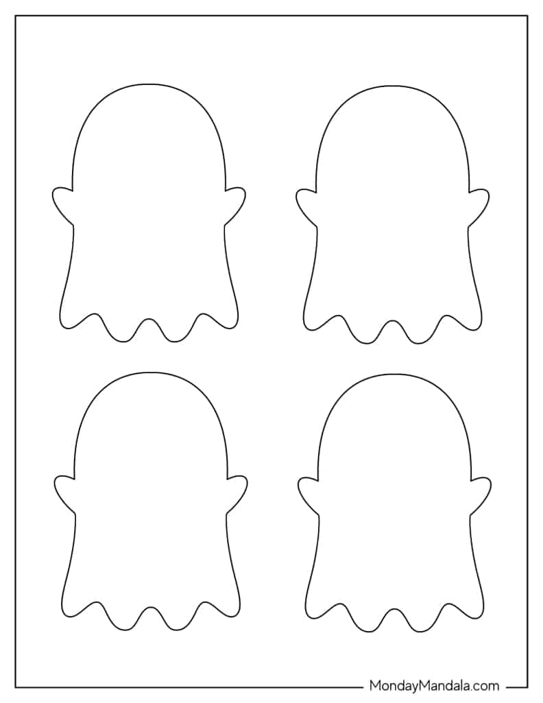 48 Ghost Templates (Free Pdf Printables) pertaining to Little Ghost Printable