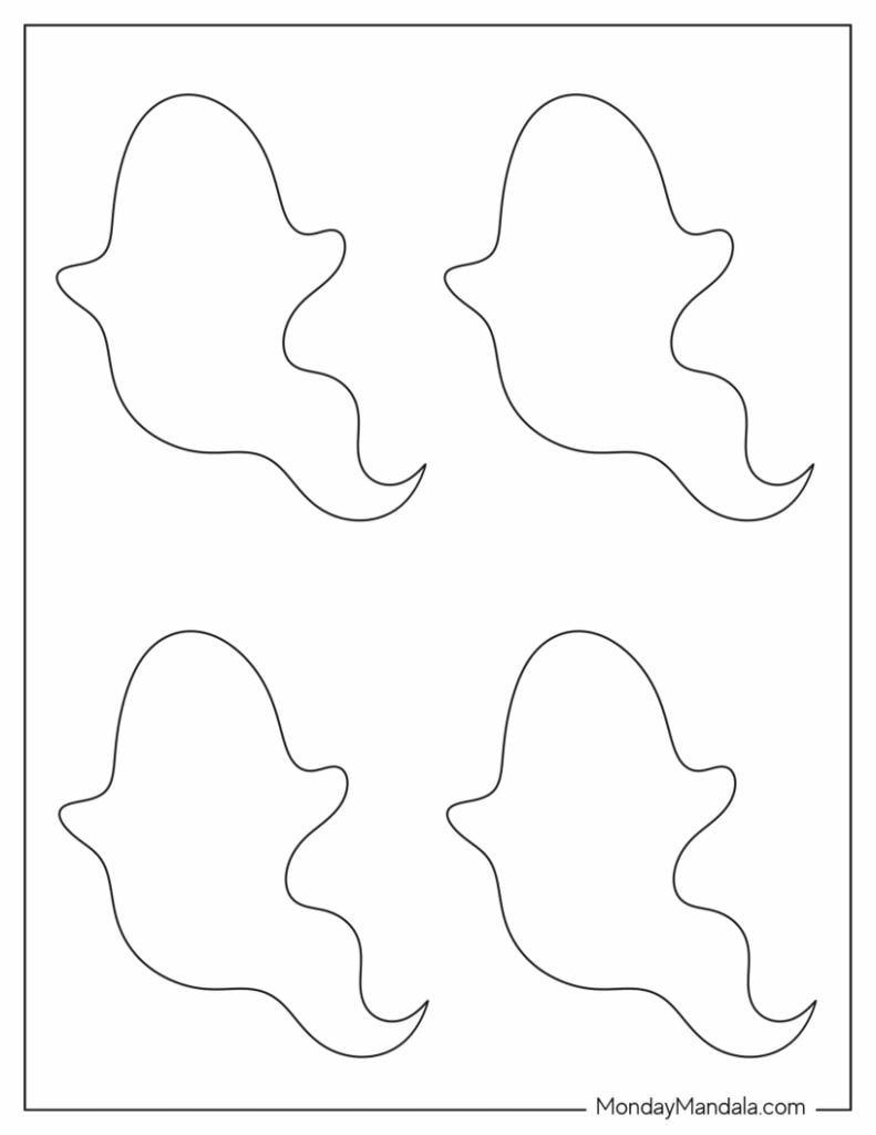 48 Ghost Templates (Free Pdf Printables) with regard to Ghost Printable Kids