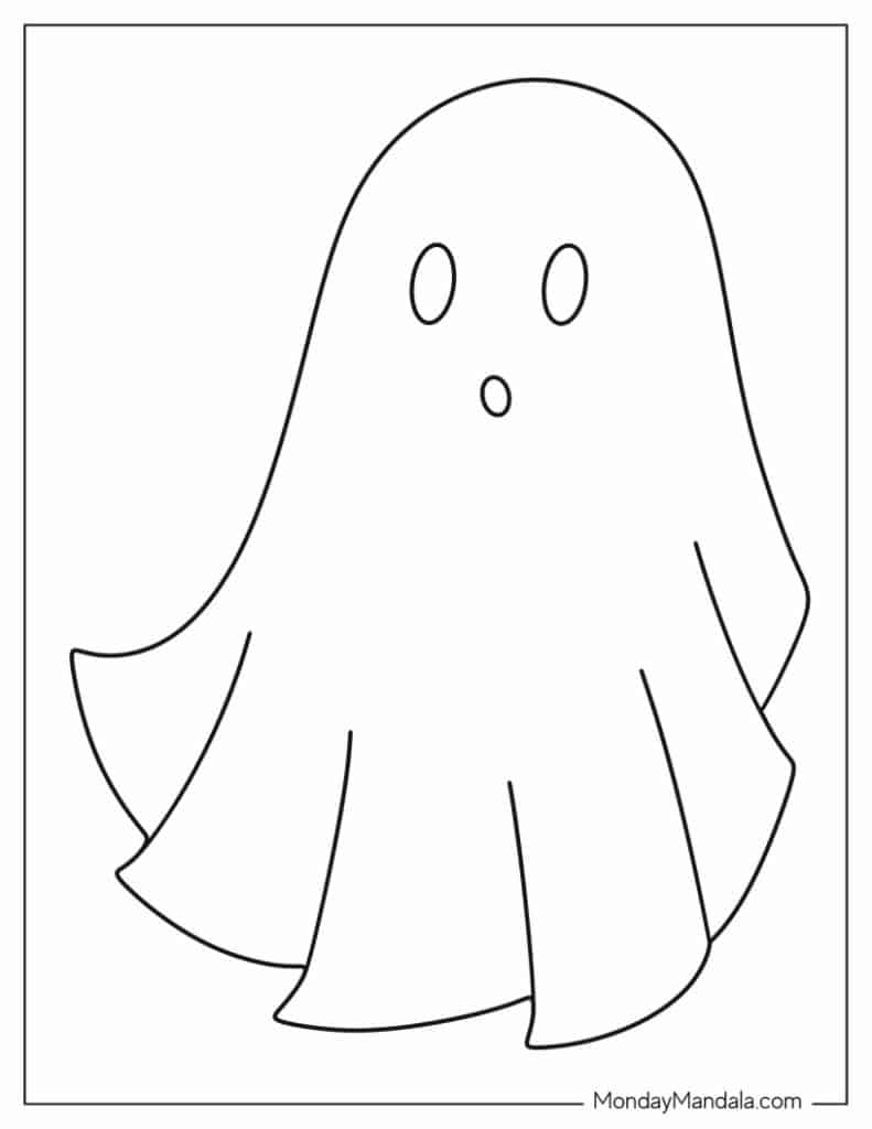 48 Ghost Templates (Free Pdf Printables) with regard to Printable Ghost Template Coloring Page