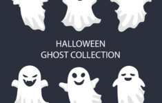 6 X Halloween Ghosts Printable Halloween Ghosts, Digital Svg File in Halloween Ghost Printables