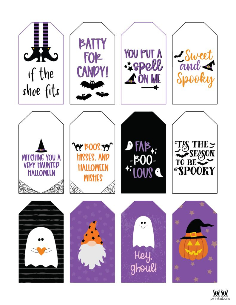 60 Free Printable Halloween Tags | Printabulls intended for Ghost Name Tags Printable