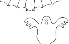 Bat With Ghost - Coloring Page (Halloween) for Printable Ghosts and Bats