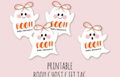 Boo Halloween Ghost Gift Tags, Printable Gift Tags, Favor Tags inside Ghost Gift Tags Printable