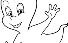 Casper The Friendly Ghost Coloring Page | Easy Drawing Guides with Printable Pictures of Casper The Friendly Ghost