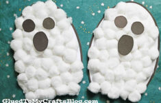 Cotton Ball Ghost Craft Idea For Kids with regard to Printable Cotton Ball Ghost