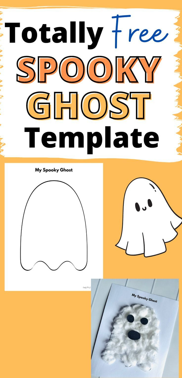 Cotton Ball Ghost Template (Free!) within Printable Ghost Ball Template