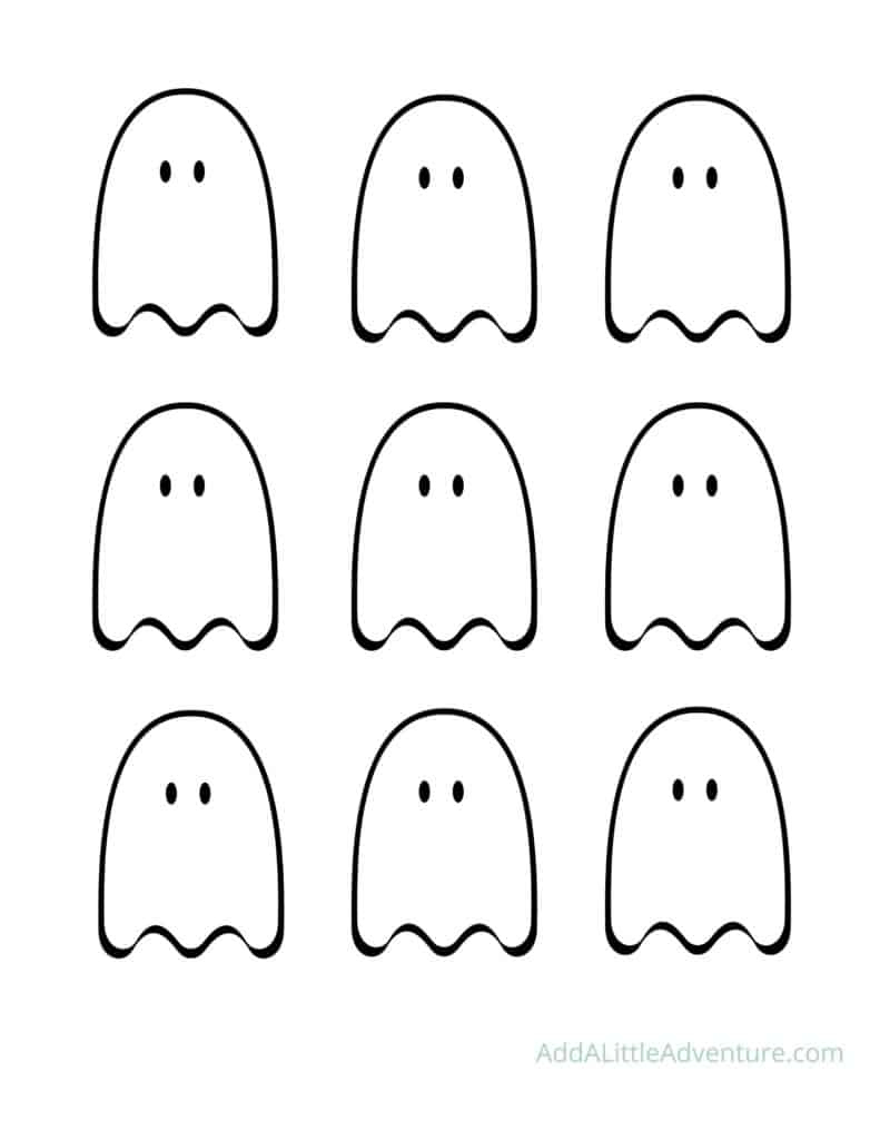 Cute Ghost Outline - Free Printables - Add A Little Adventure for Printable Small Ghost Template