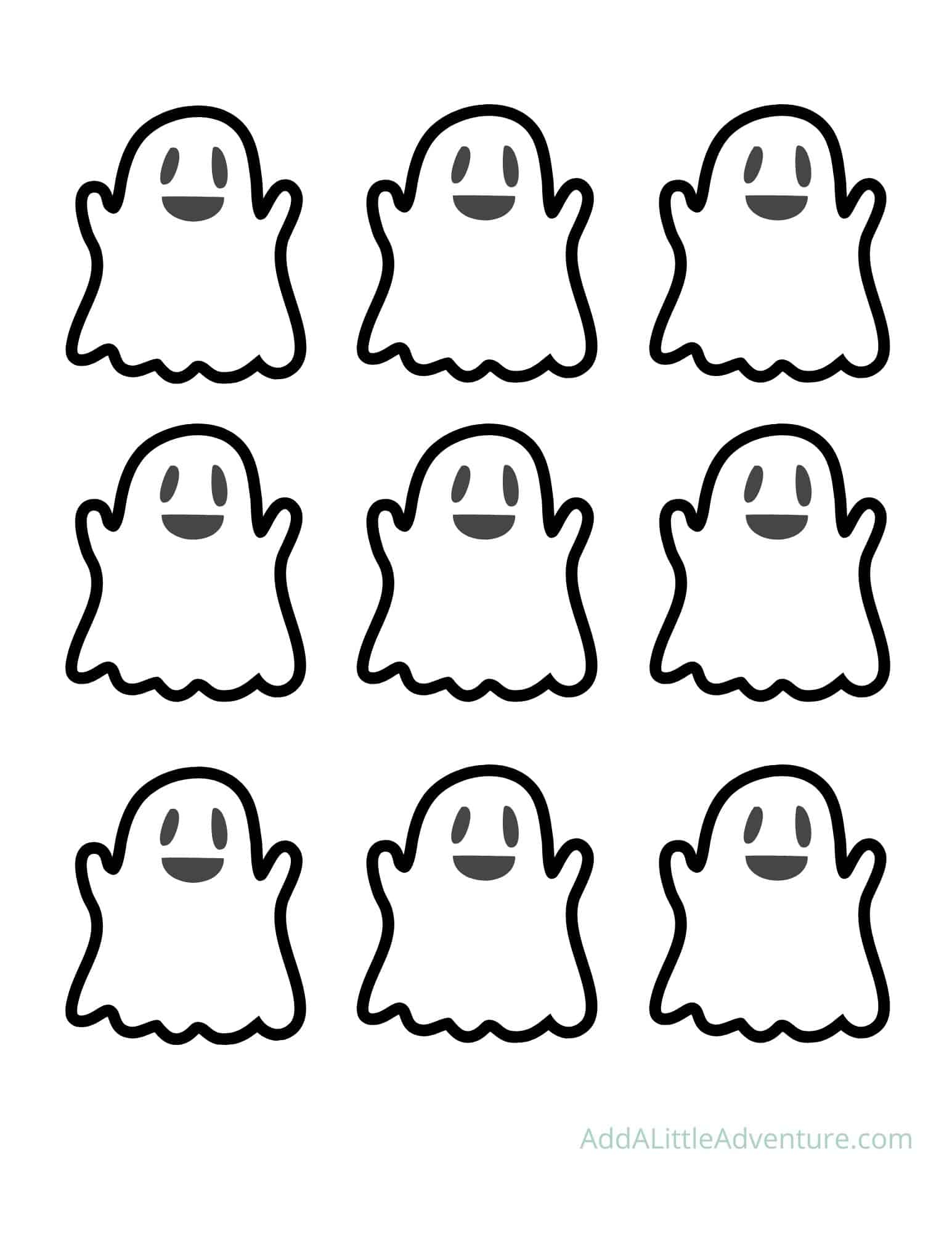 Cute Ghost Outline - Free Printables - Add A Little Adventure intended for Little Ghost Printable