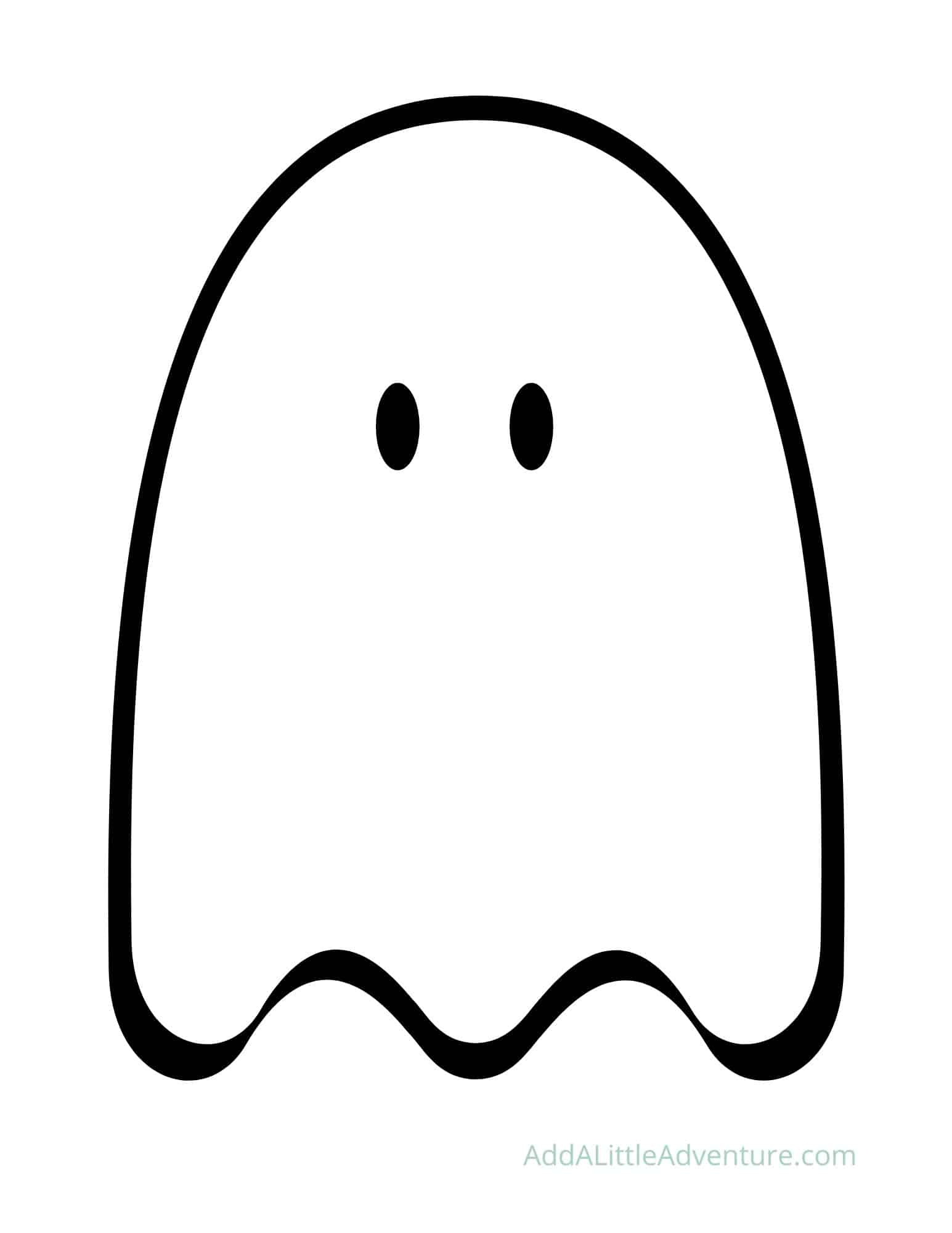 Cute Ghost Outline - Free Printables - Add A Little Adventure pertaining to Cute Ghost Outline