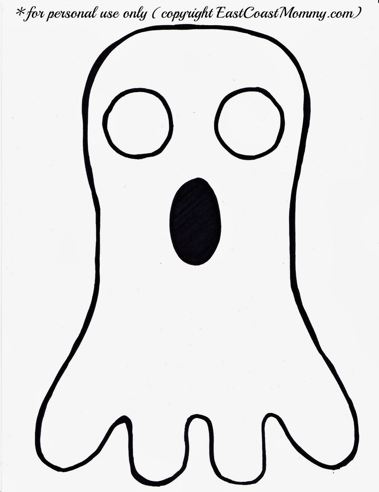 East Coast Mommy: Ghost Mask - Preschool Craftwith Free Printable for Cut Out Ghost Mask Printable