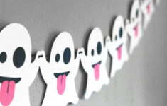 Emoji Ghost Banner With Cricut Template And Printable - Awesome with Ghost Banner Printable