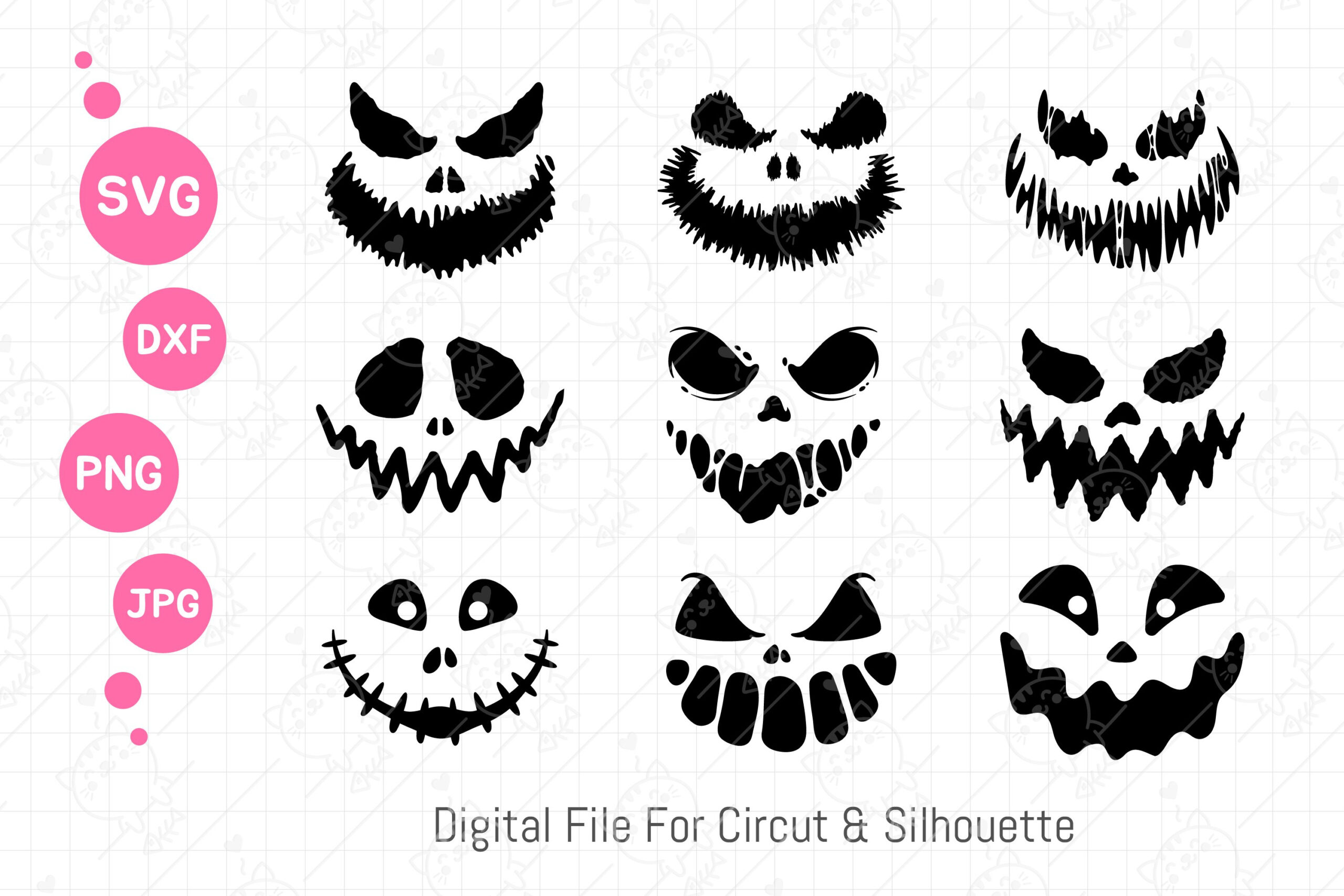 Face Ghost Halloween Svg| Scary Ghost Horror Face (1403192) with Scary Ghost Face Printable