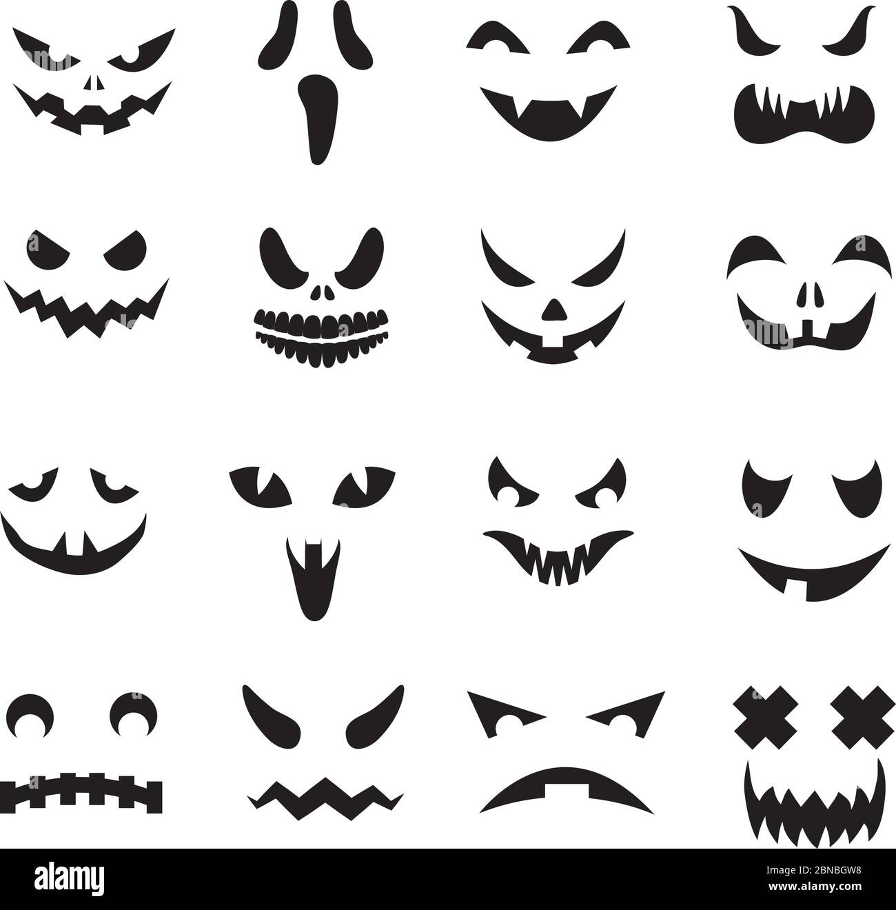 Fear Eyes Ghost Horror Halloween Stock Vector Images - Alamy in Ghost Eyes and Mouth Printable