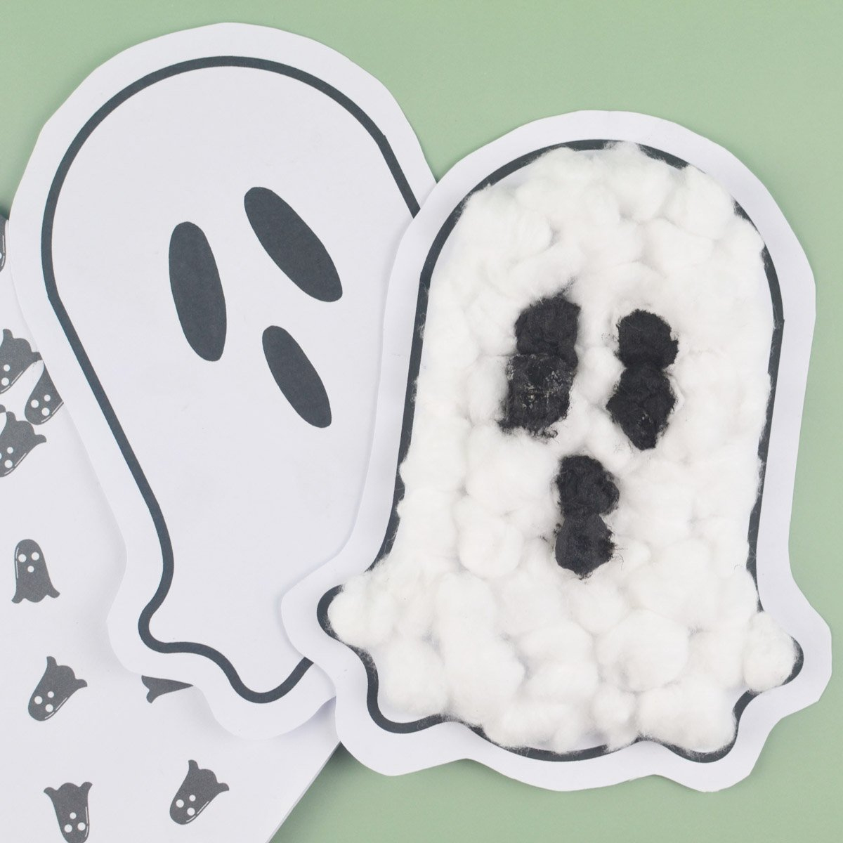 Fluffy Ghost Craft For Kids {Free Ghost Template} - Play Party Plan regarding Printable Ghost Ball Template