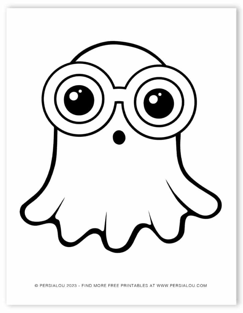 Free Cute Ghost Coloring Pages regarding Ghost Preschool Printables