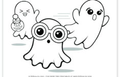 Free Cute Ghost Coloring Pages regarding Printable Ghost Coloring Pages For Kids