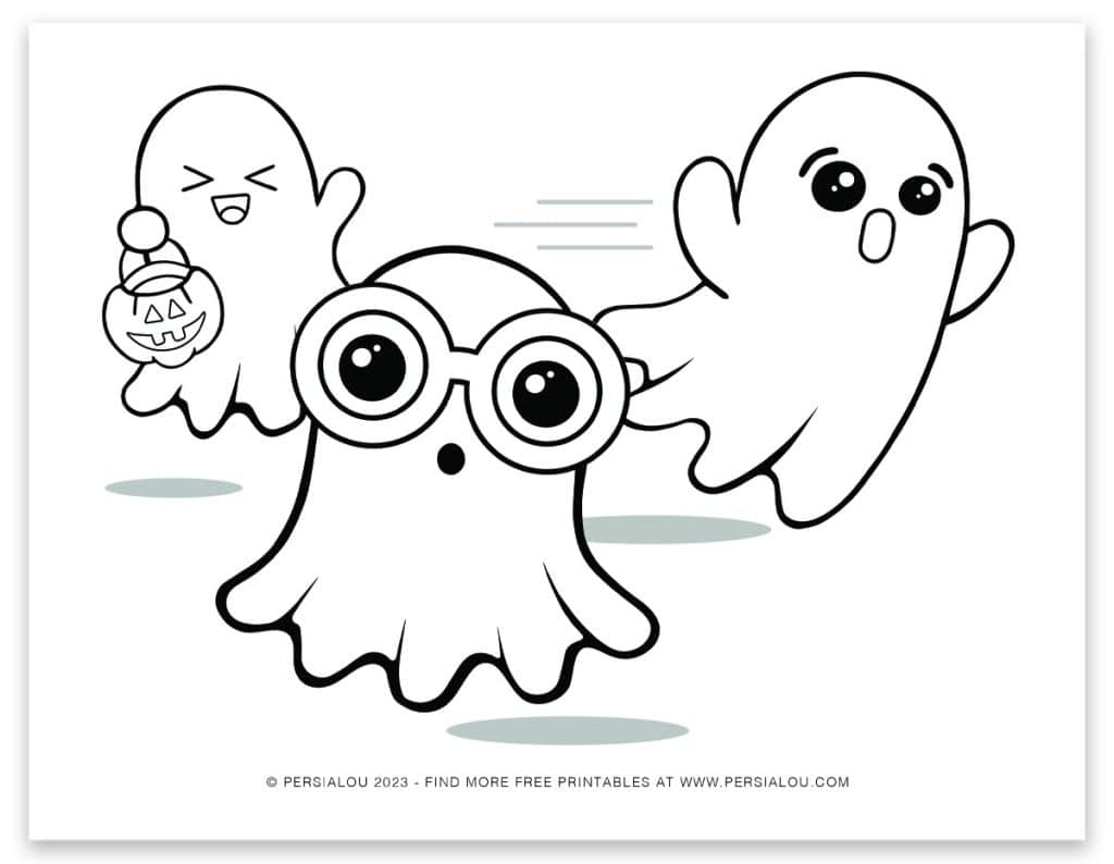 Free Cute Ghost Coloring Pages regarding Printable Ghost Coloring Pages For Kids