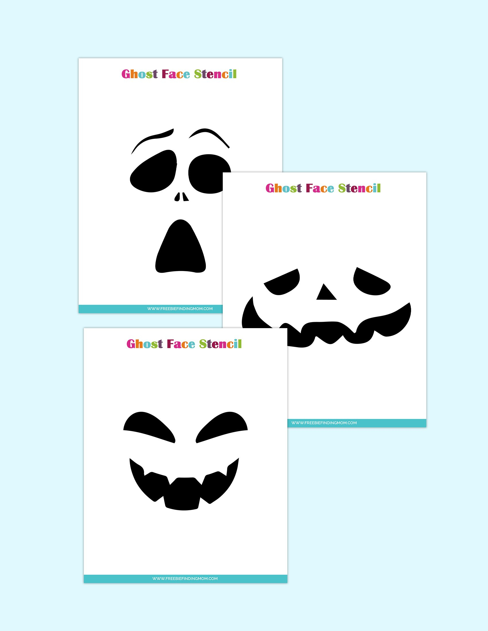 Free Downloadable Stencils: Ghost Face Pumpkin For Carving for Printable Ghost Faces Free