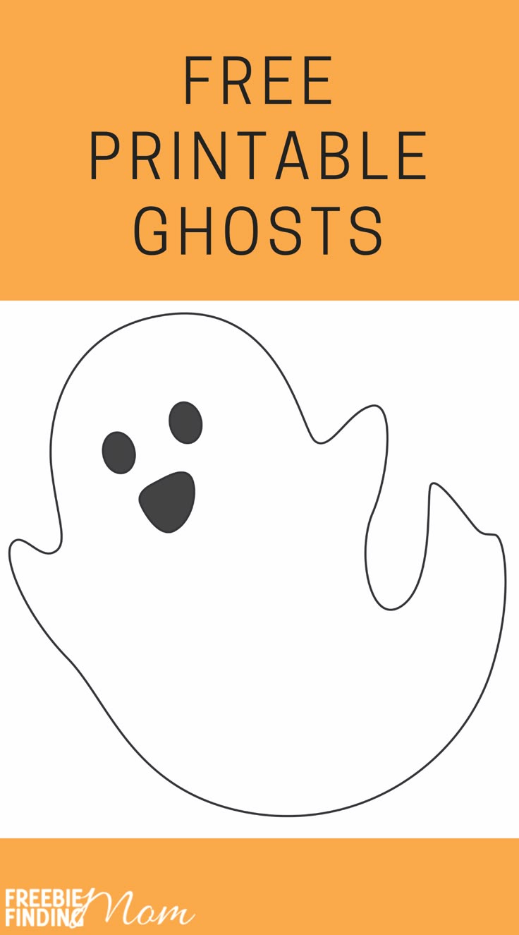 Free Ghost Printables (5 Options) inside Printable Halloween Ghost Decorations