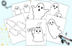 Free Halloween Ghost Printable Templates - The Artisan Life inside Ghost Art Printable
