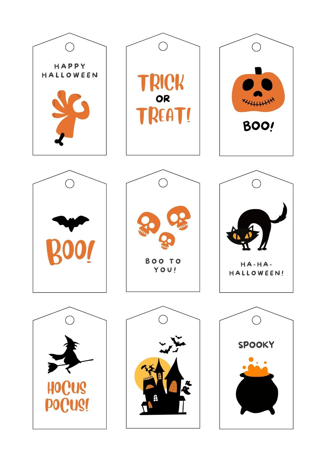 Free Printable And Customizable Halloween Tag Templates | Canva pertaining to Free Printable Ghost Tags