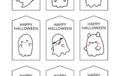 Free Printable And Customizable Halloween Tag Templates | Canva pertaining to Ghost Name Tags Printable