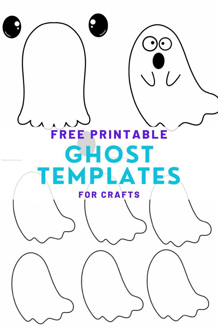 Free Printable Ghost Crafts - with Printable Ghost Outline For Crafts