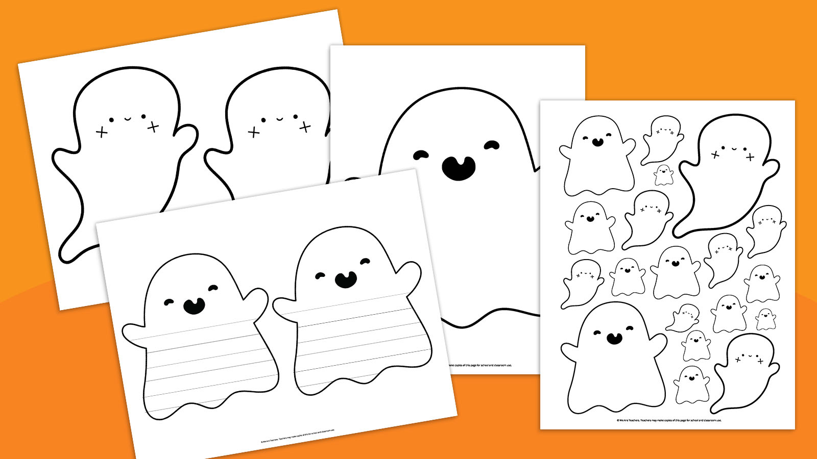 Free Printable Ghost Template For Spooky Fun for Cute Ghosts Printable