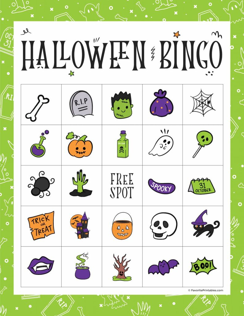 Free Printable Halloween Bingo Game - Favorite Printables pertaining to Ghost Bingo Printable