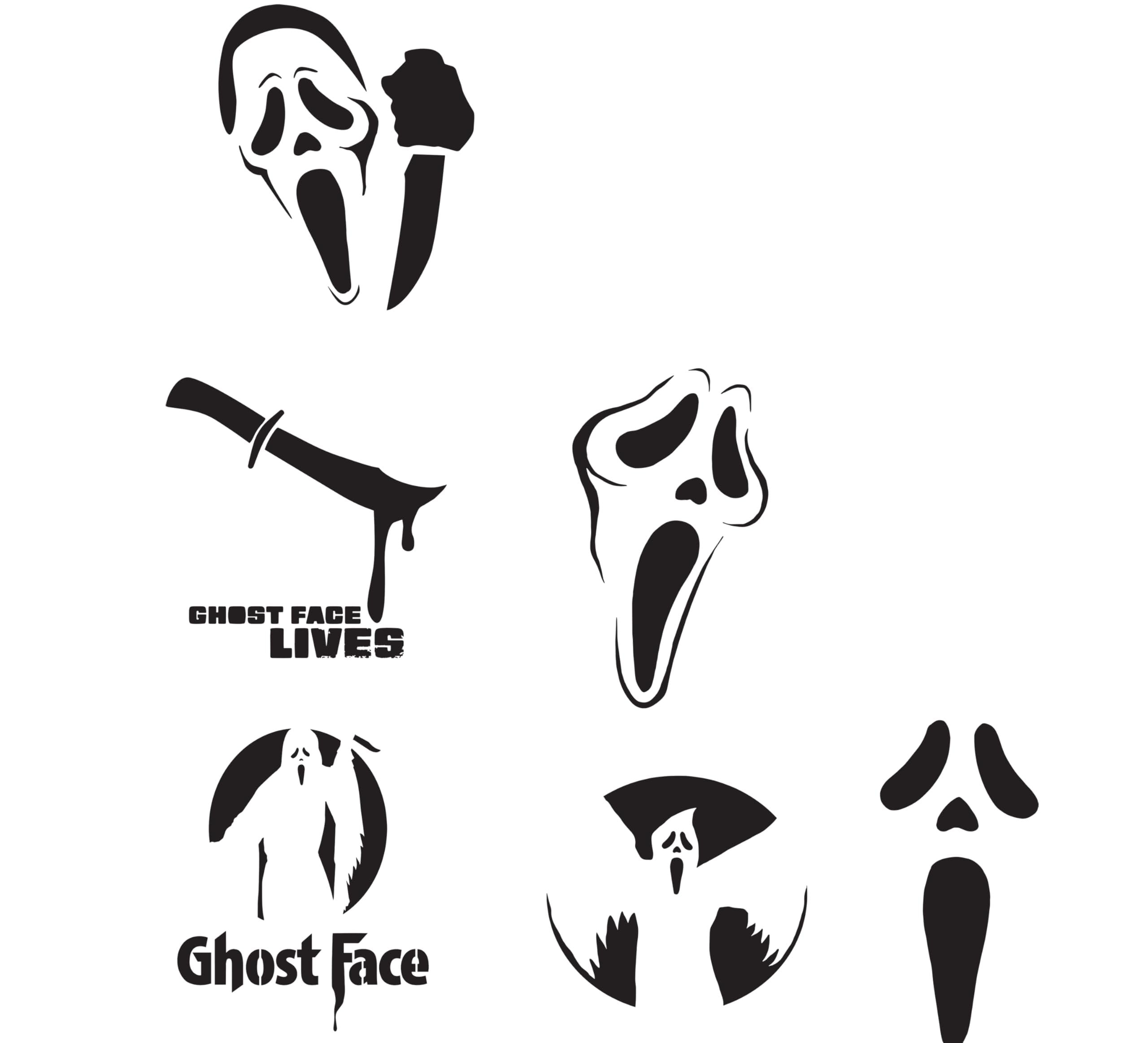 Fun World Officially Licensed Ghost Face Scream Halloween Pumpkin inside Ghost Face Pumpkin Stencil Printable