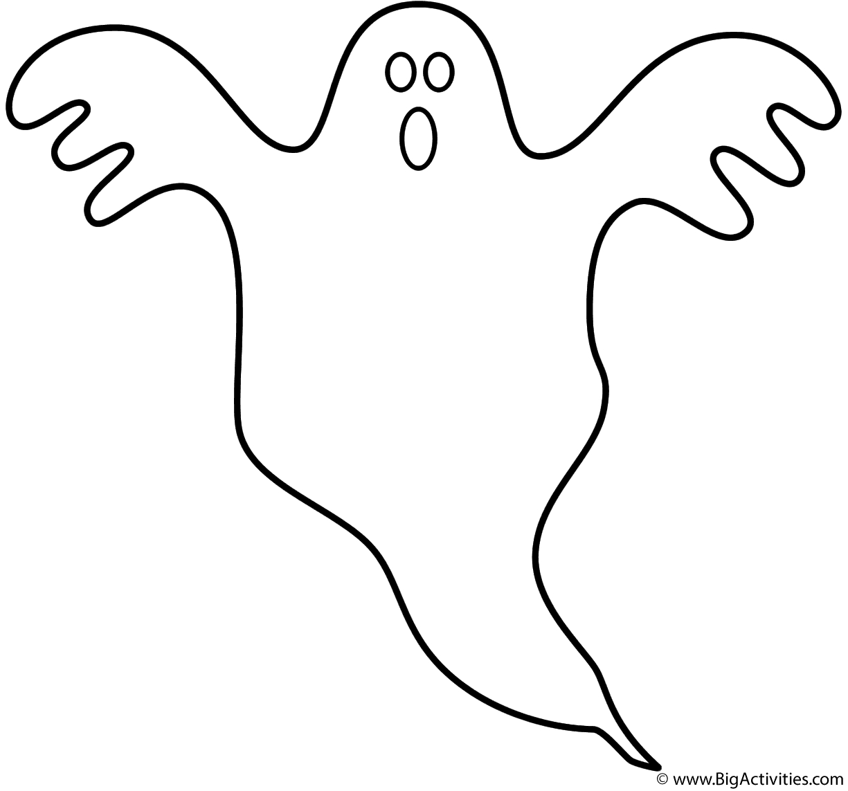 Ghost - Coloring Page (Halloween) with regard to Ghost Coloring Printable