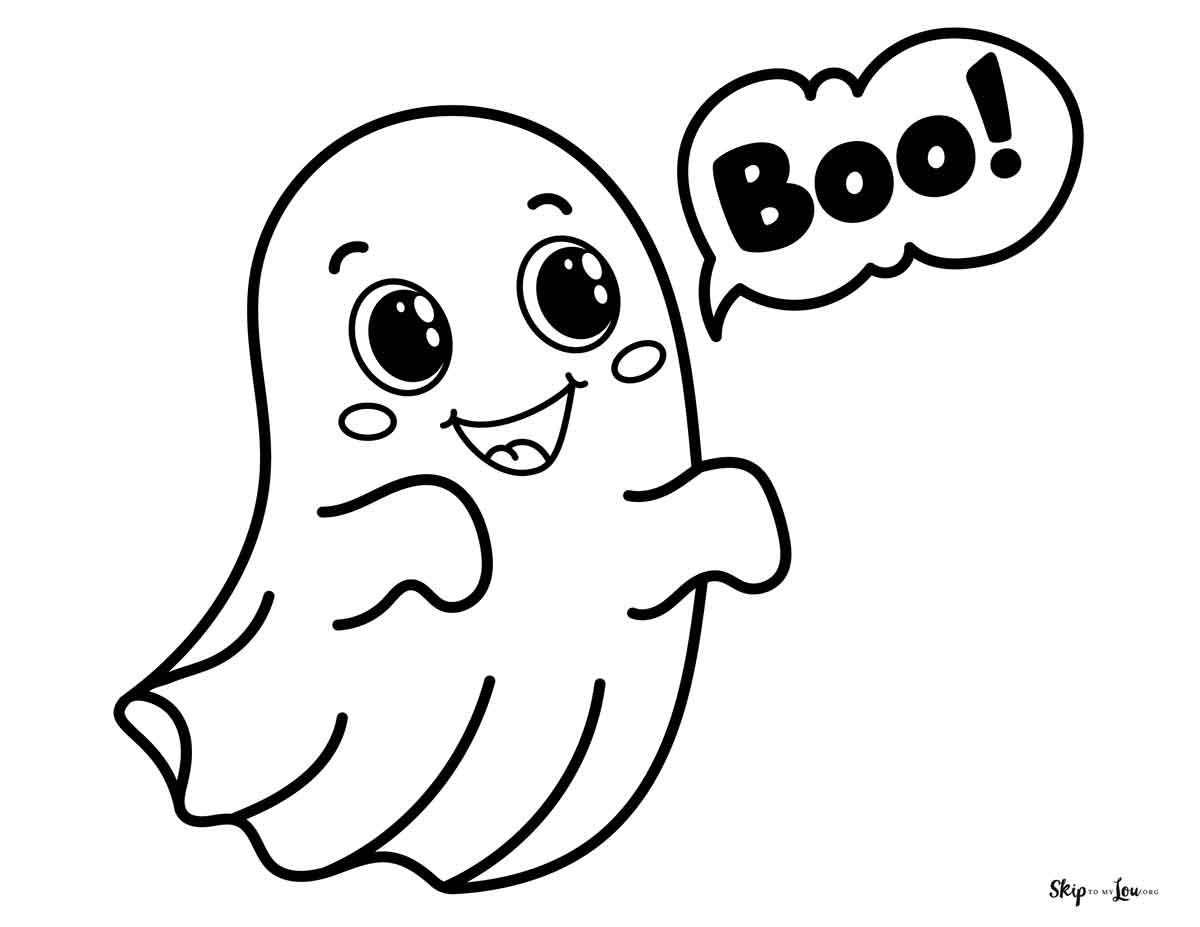 Ghost Coloring Pages | Skip To My Lou for Ghost Coloring Pages Printable