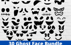 Ghost Face Svg Bundle, Ghost Svg, Face Svg, Halloween Svg with regard to Printable Ghost Face Patterns