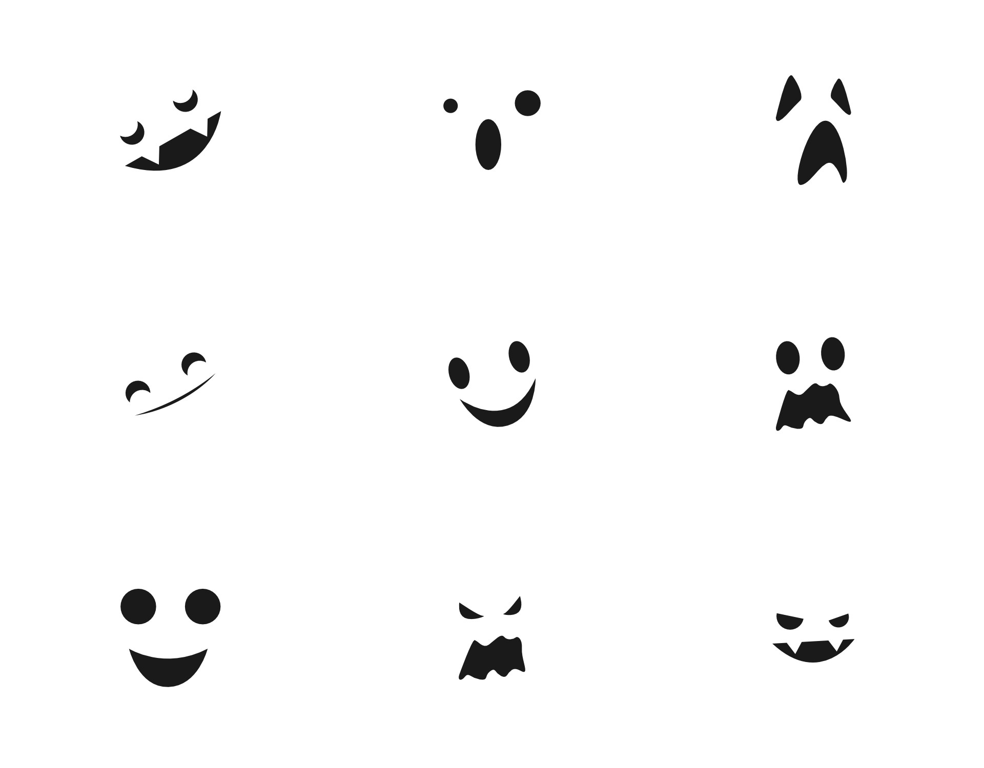 Ghost Face Template - 14 Free Pdf Printables | Printablee regarding Happy Ghost Face Template Printable