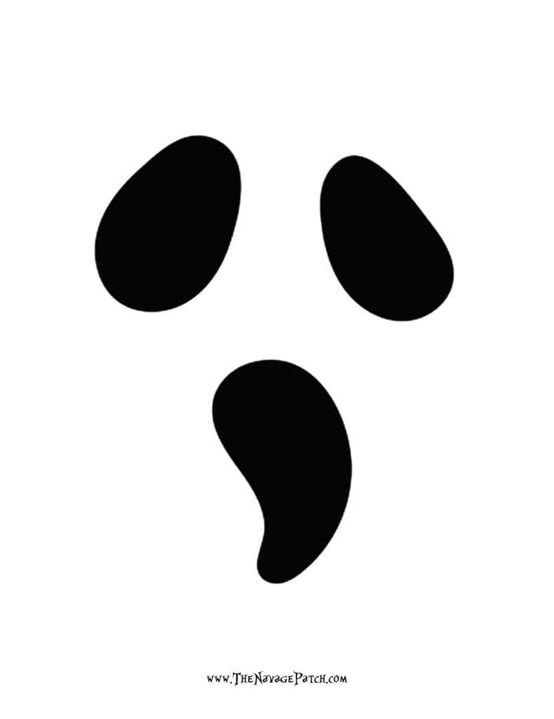 Ghost Faces Template Free Printable within Printable Ghost Eyes and