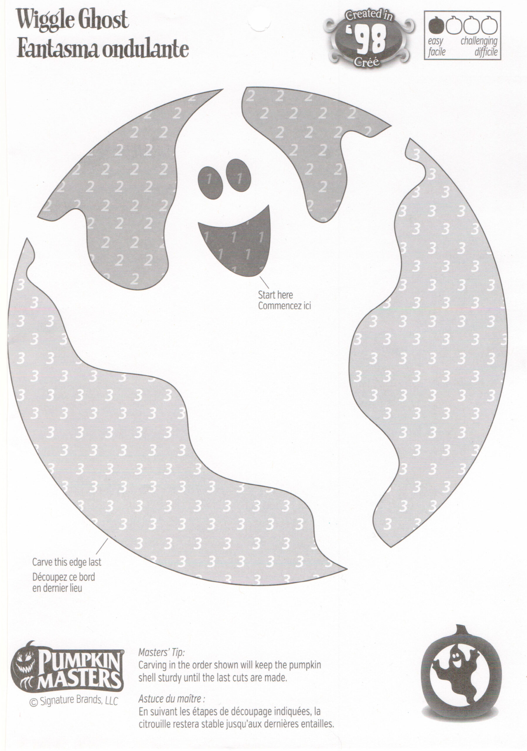 Ghost (Free Pumpkin Stencil - Pumpkin Pattern - Pumpkin Template for Ghost Pumpkin Stencils Free Printable