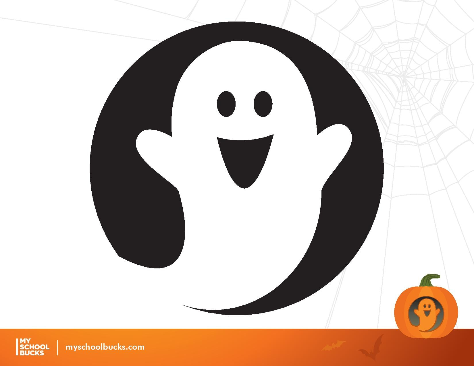 Ghost (Free Pumpkin Stencil - Pumpkin Pattern - Pumpkin Template for Printable Pumpkin Stencils Ghost