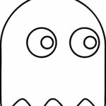 Ghost In Pacman A4 Coloring Page in Printable Pac Man Ghosts