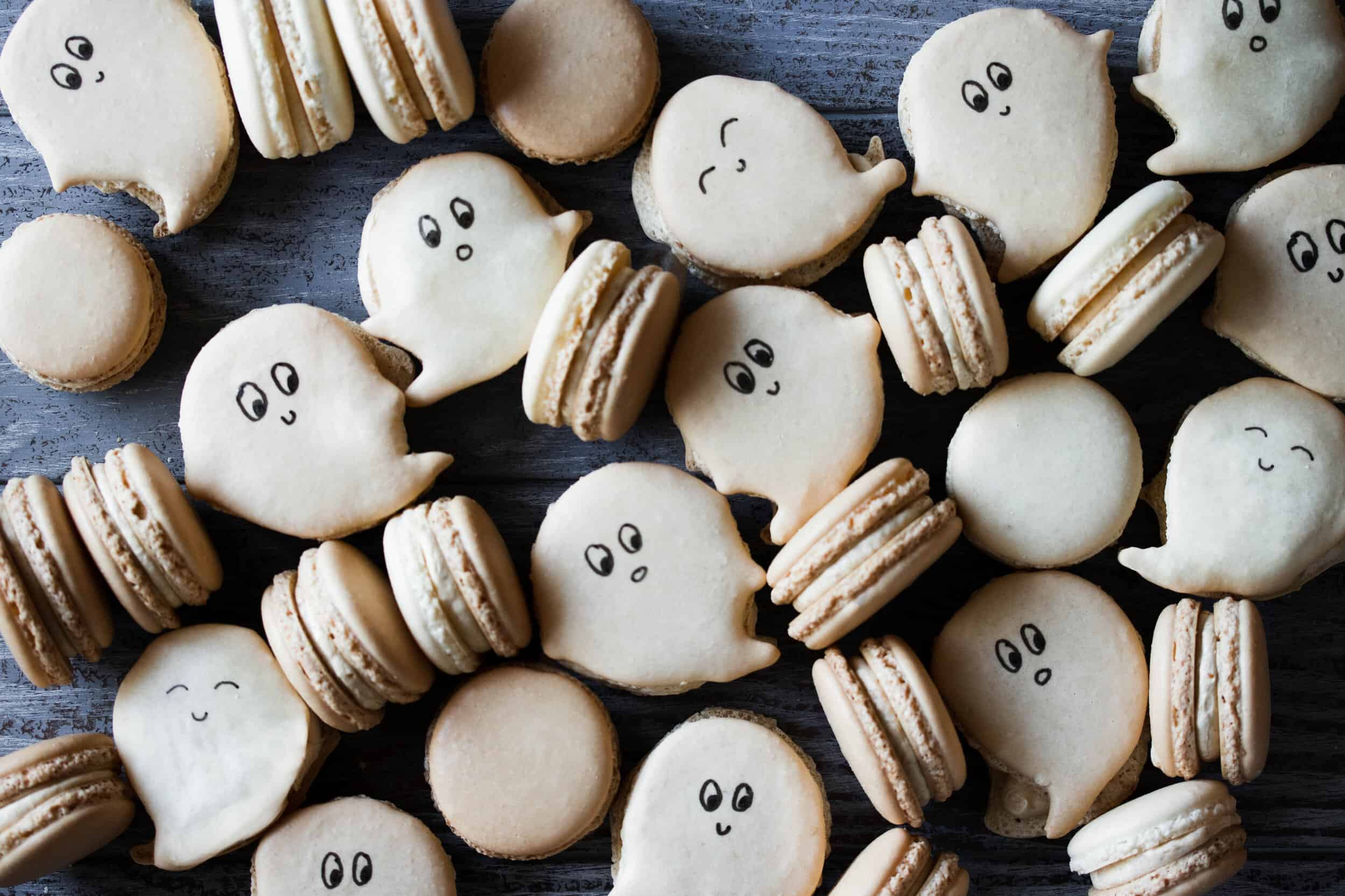 Ghost Macarons regarding Ghost Macaron Template Printable